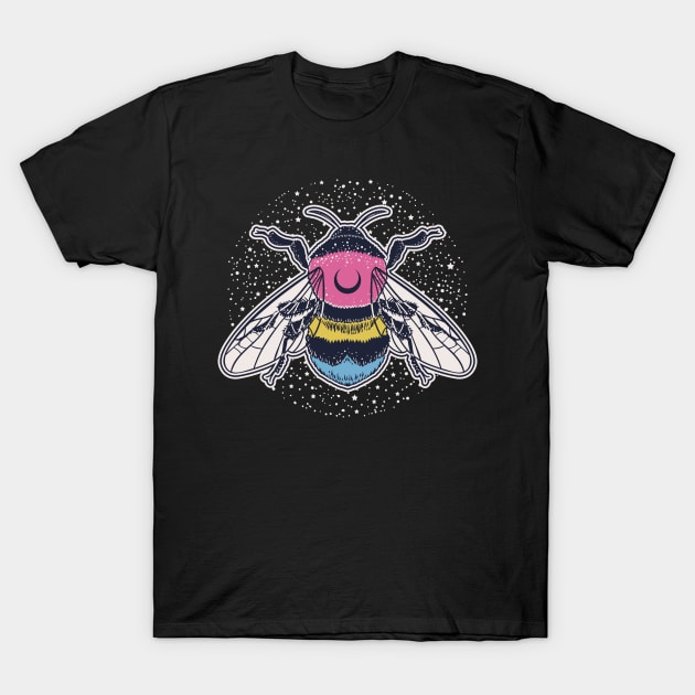 Pansexual Bee Proud LGBT Pride Flag T-Shirt by Psitta